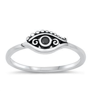 Silver Ring - Evil Eye Ring Sterling Silver Ring - 925 size 4-10